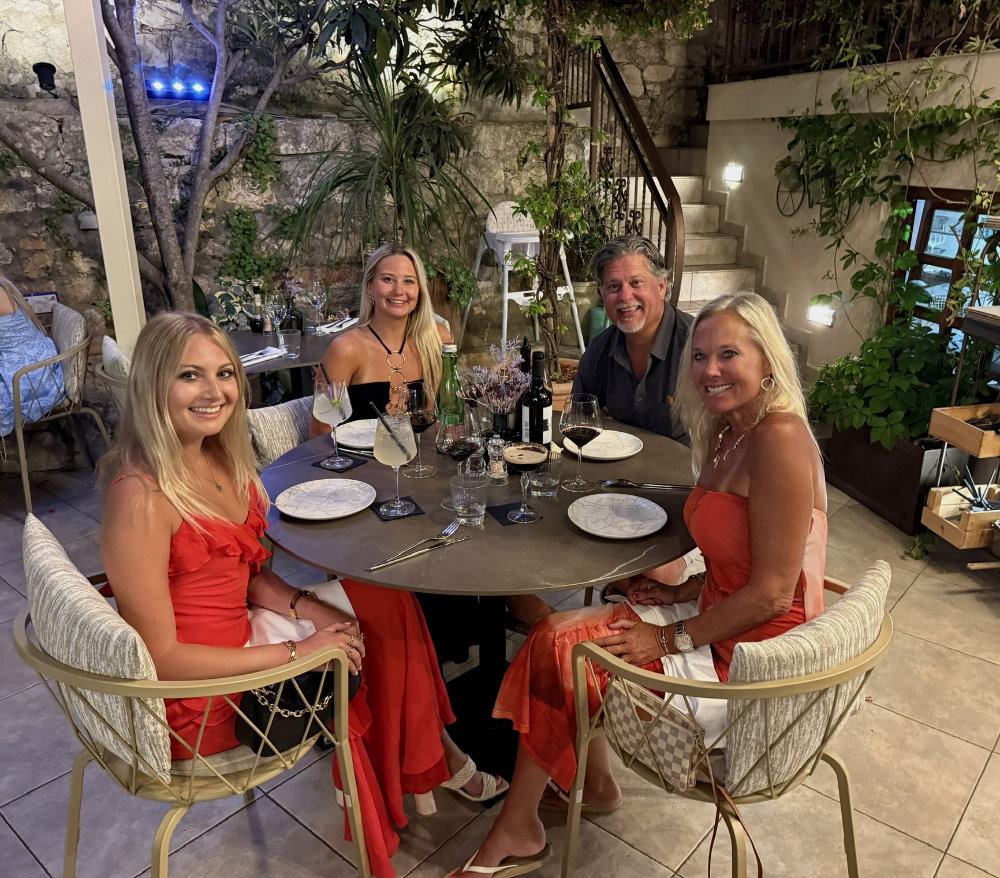 Dining on our croatian charter