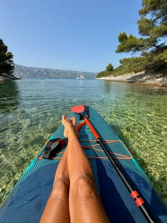 On the paddleboard